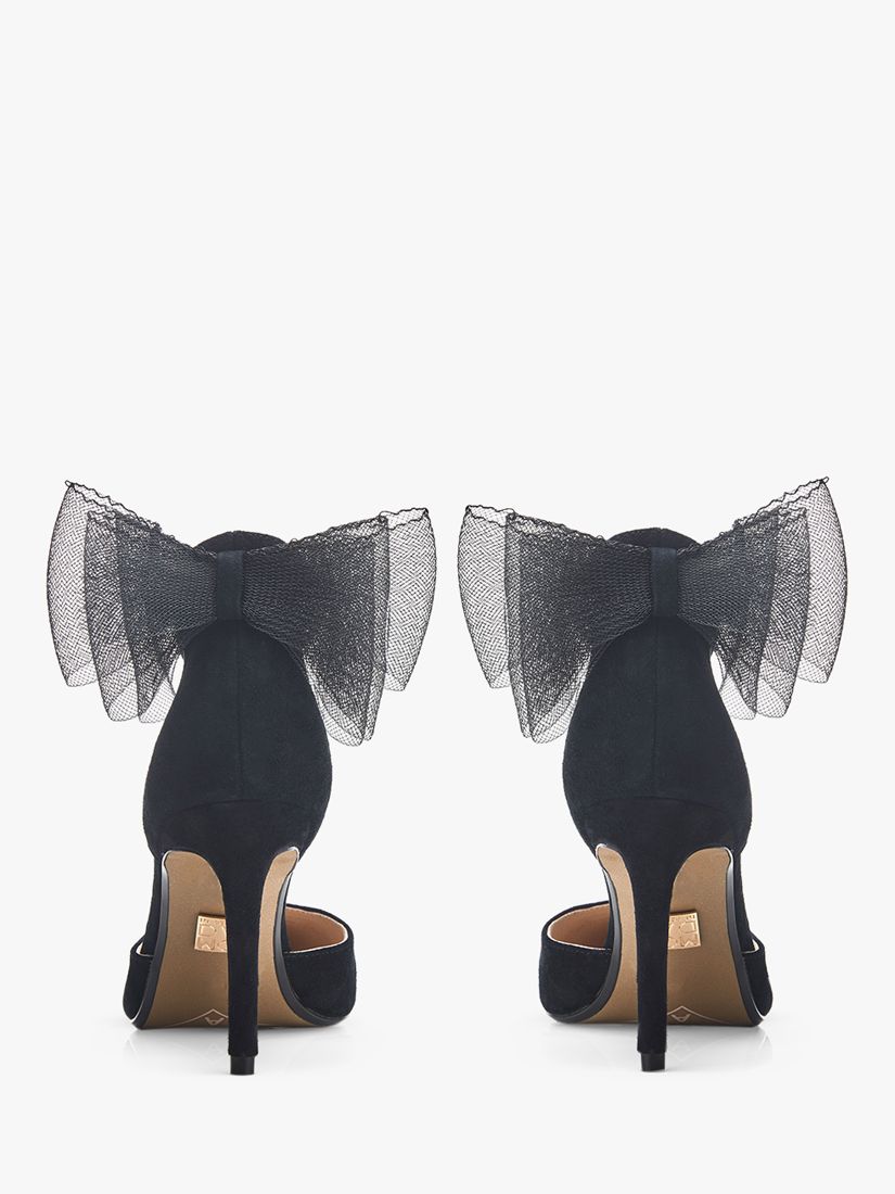 Buy Moda in Pelle Jazlyne Mesh Bow High Heel Suede Court Shoes, Black Online at johnlewis.com