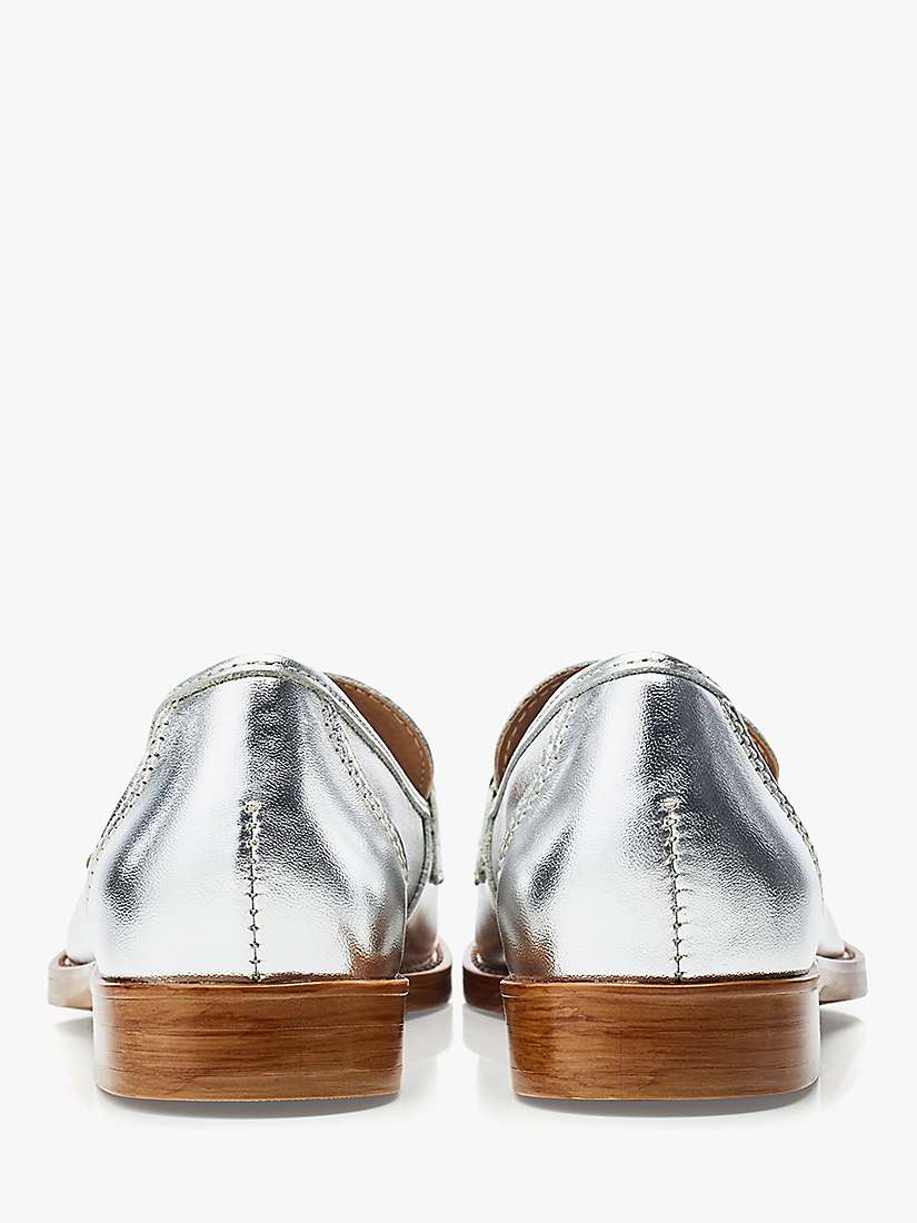 Buy Moda in Pelle Elsbeth Leather Loafers, Silver Online at johnlewis.com