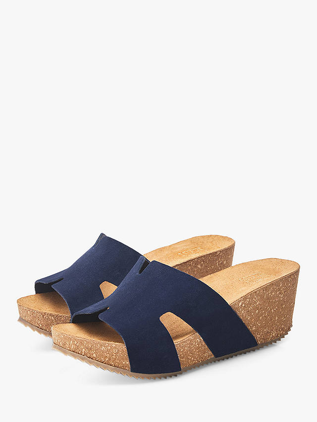 Moda in Pelle Holle Leather Sandals, Navy