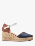 Moda in Pelle Gialla Leather Espadrille Sandals, Navy