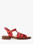 Moda in Pelle Saddle Leather Sandals, Red