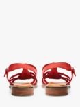 Moda in Pelle Saddle Leather Sandals, Red