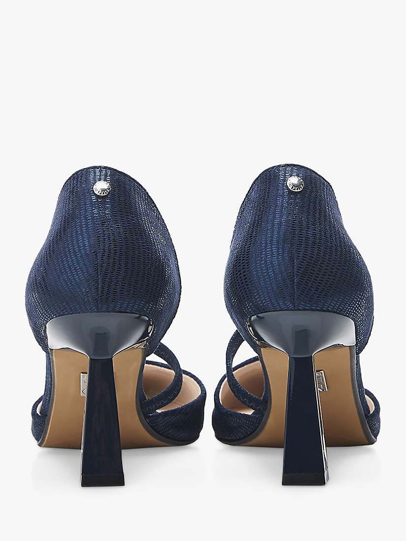 Buy Moda in Pelle Camariya Lizard Effect Court Shoes, Navy Online at johnlewis.com