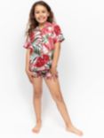 Minijammies Kids' Mel Watermelon Print Shorty Pyjamas Set, White/Multi