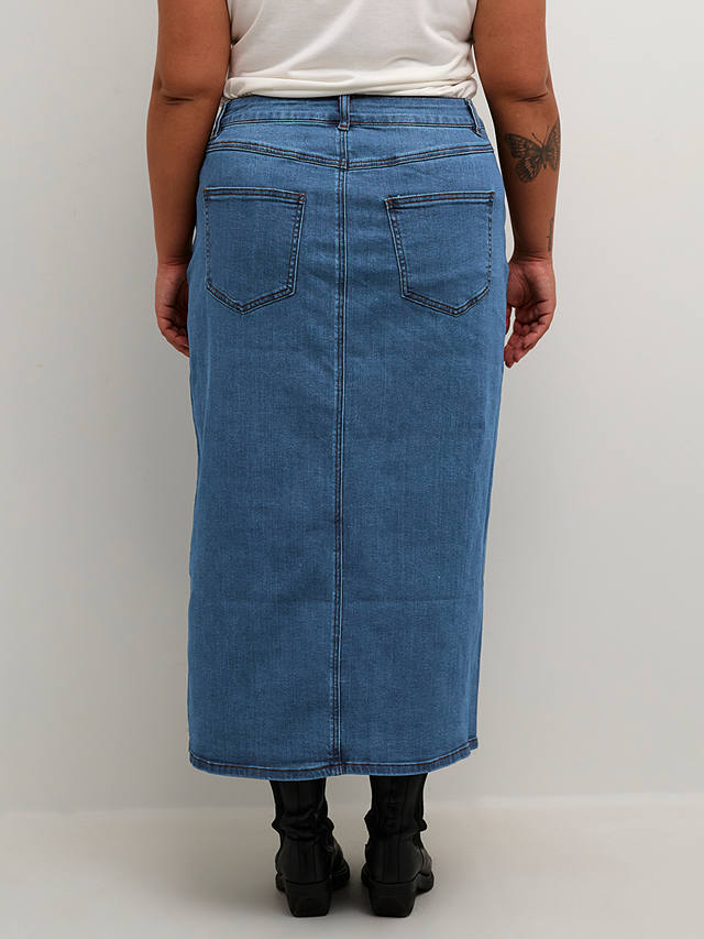 KAFFE Sinem Denim Midi Skirt, Medium Blue Denim