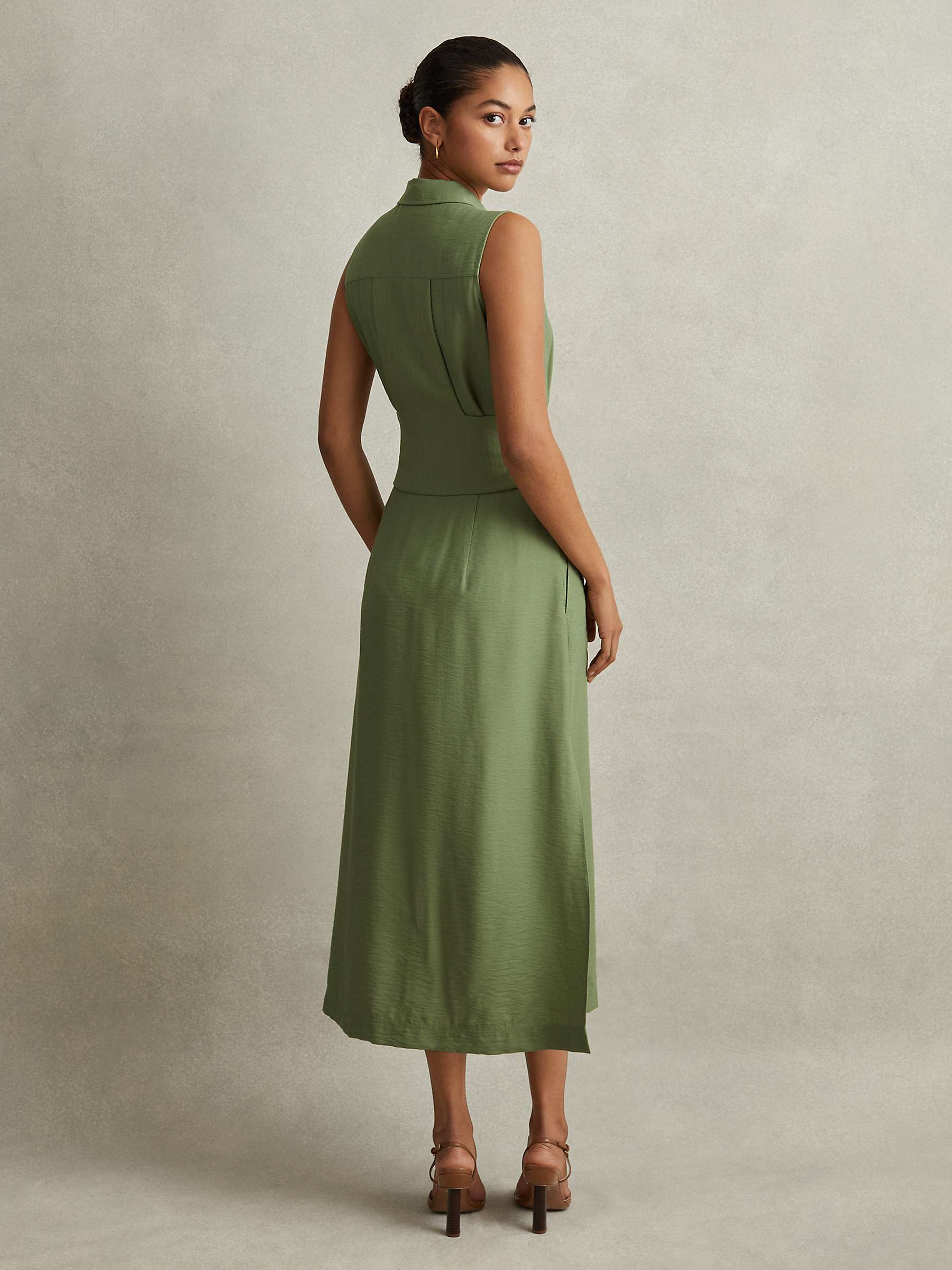 Buy Reiss Morgan Linen Blend Midi Shirt Dress Online at johnlewis.com