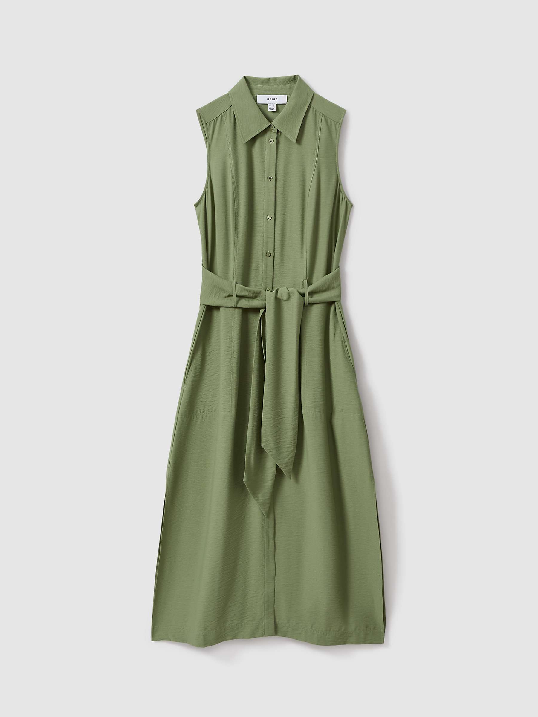 Buy Reiss Morgan Linen Blend Midi Shirt Dress Online at johnlewis.com