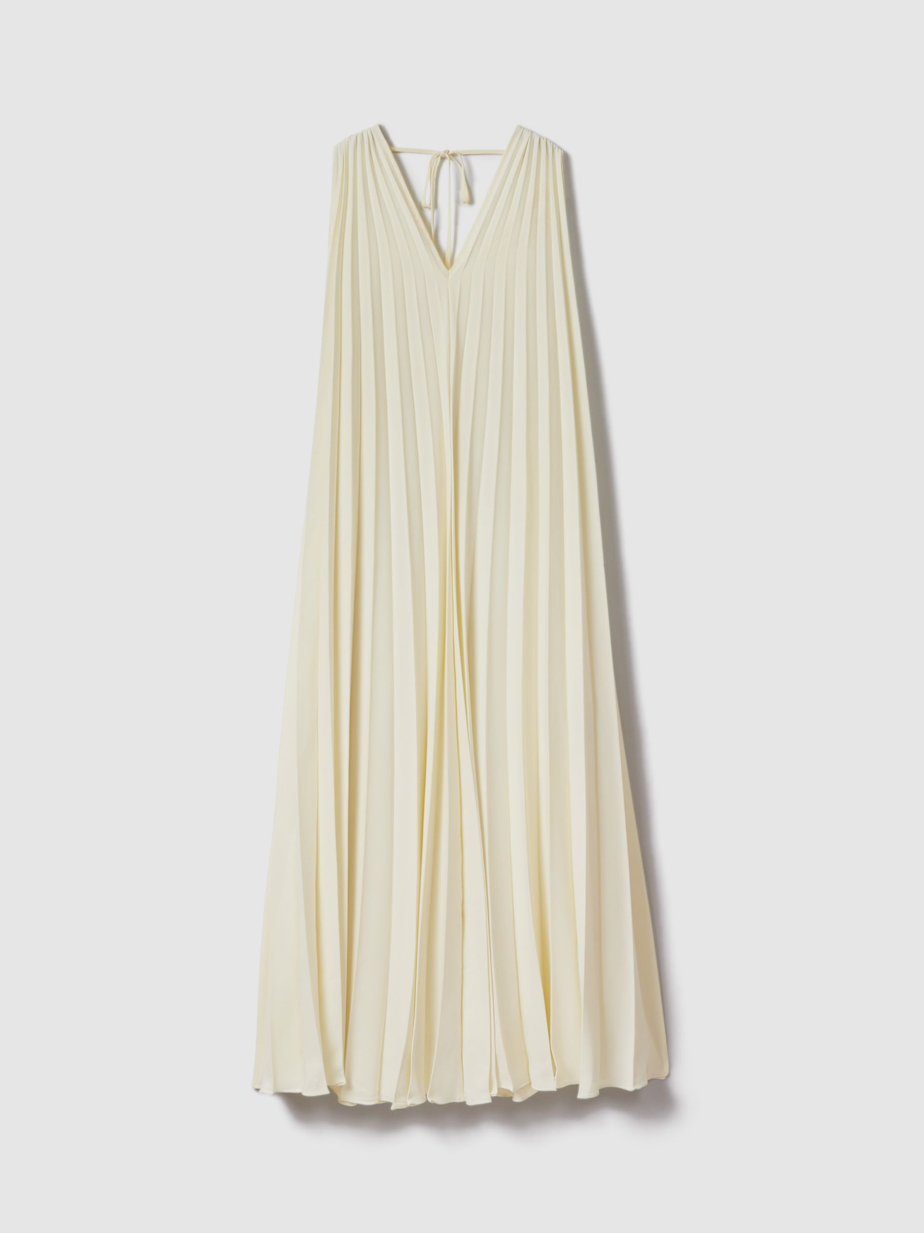 Buy Reiss Loreli Plisse Midi Dress, Yellow Online at johnlewis.com