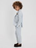 Reiss Kids' Kin Notch Linen Blazer, Soft Blue