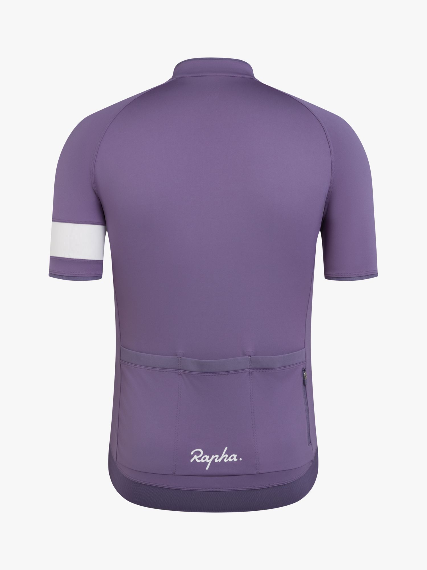 Buy Rapha Zip Through Short Sleeve Jersey Top, Lilac Online at johnlewis.com