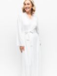 Cyberjammies Tessa Jersey Lace Detail Dressing Grown, White