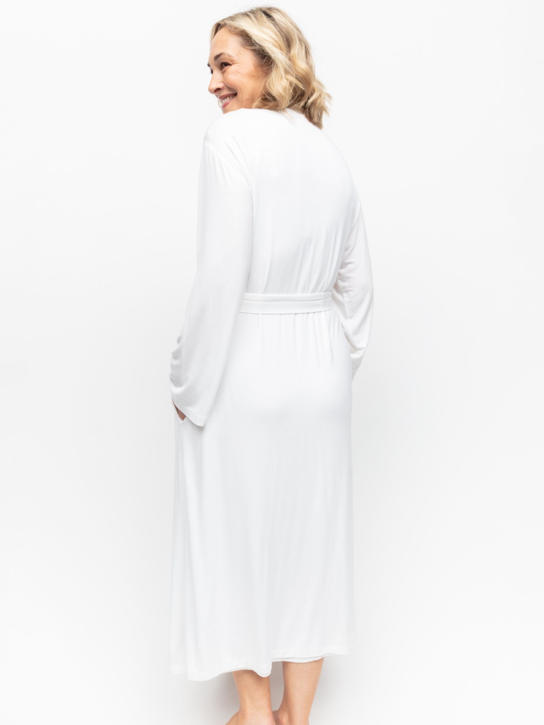 Cyberjammies Tessa Jersey Lace Detail Dressing Grown, White, 12