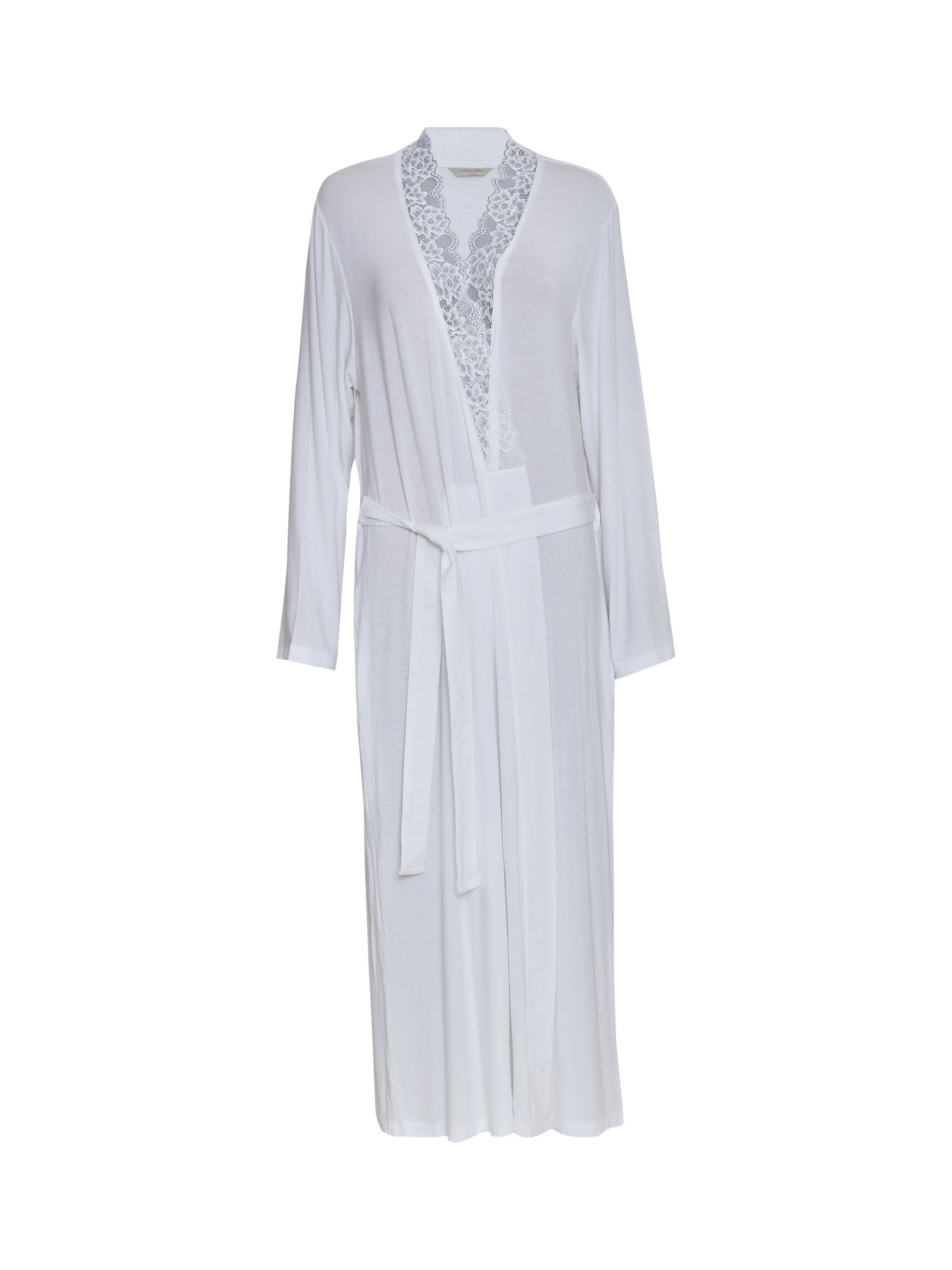 Cyberjammies Tessa Jersey Lace Detail Dressing Grown, White, 12