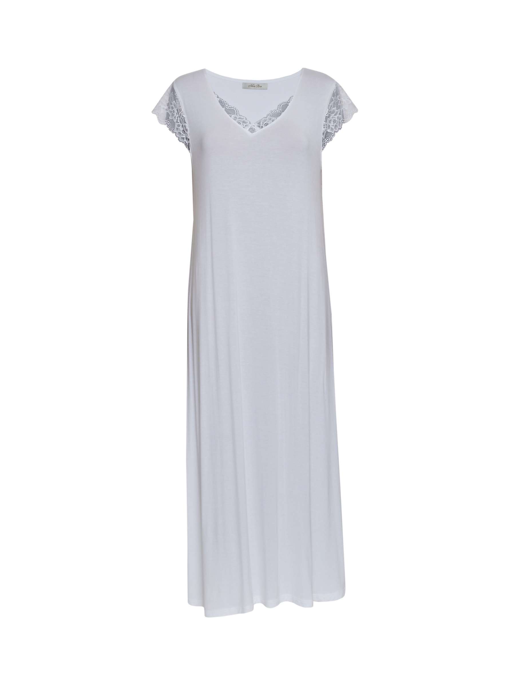 Buy Cyberjammies Tessa Jersey Lace Detail Maxi Nightdress, White Online at johnlewis.com