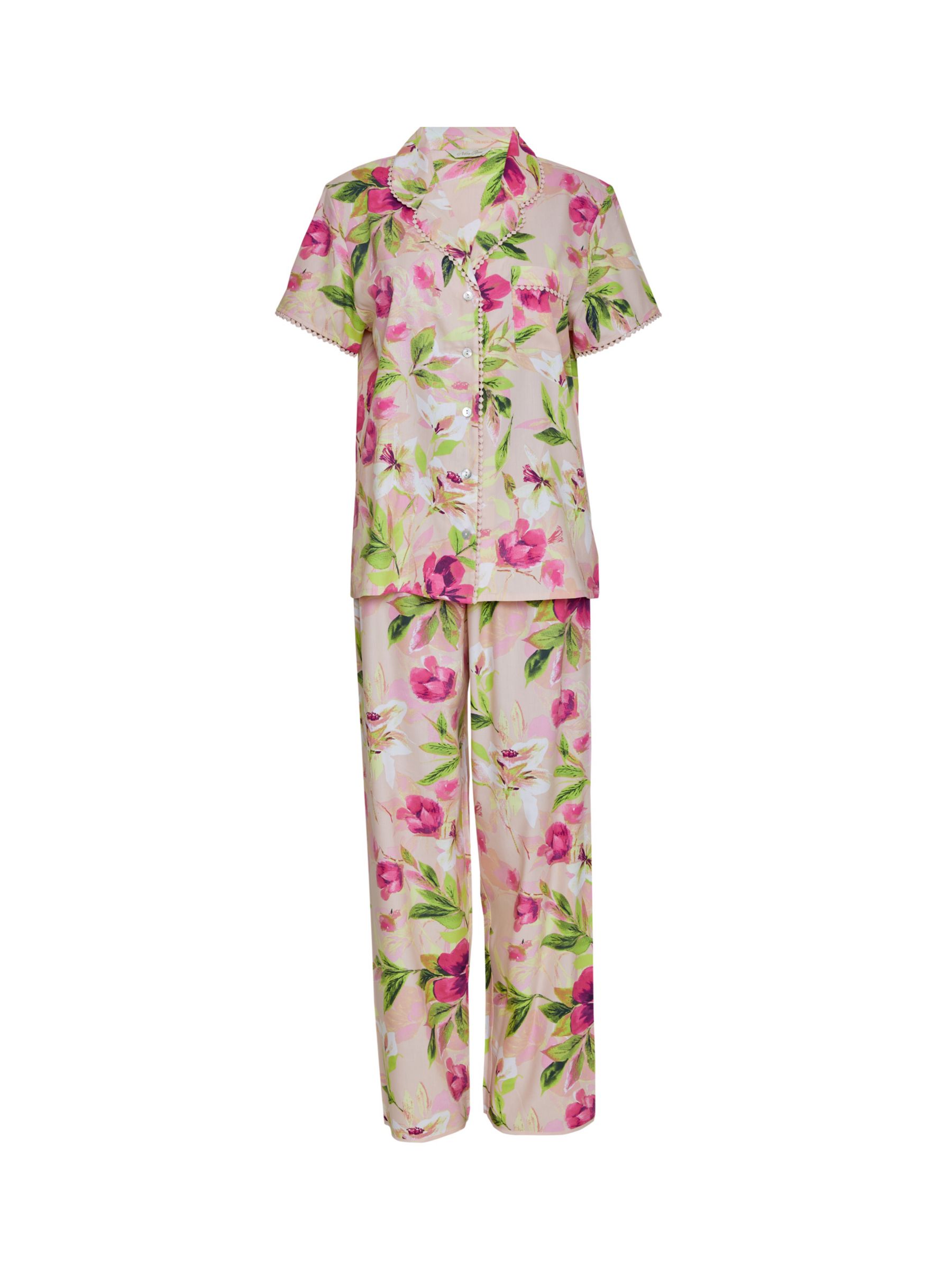 Buy Cyberjammies Tessa Floral Print Pyjama Set, Pink/Multi Online at johnlewis.com