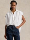 Polo Ralph Lauren Linen Popover Shirt, White