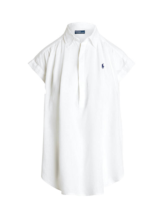 Polo Ralph Lauren Linen Popover Shirt, White