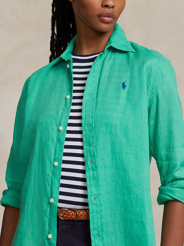 Polo Ralph Lauren Linen Relaxed Fit Shirt, Green