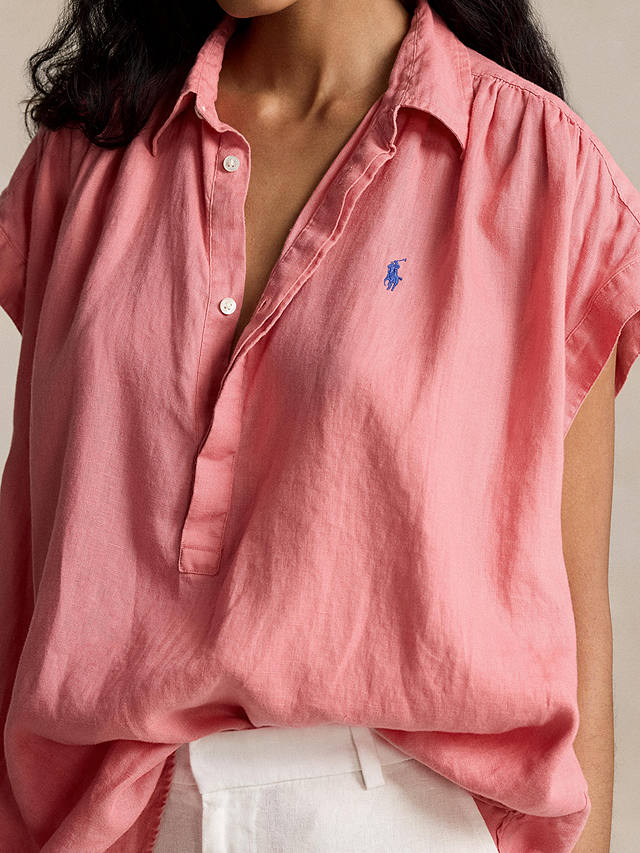 Polo Ralph Lauren Linen Popover Shirt, Dolce Pink