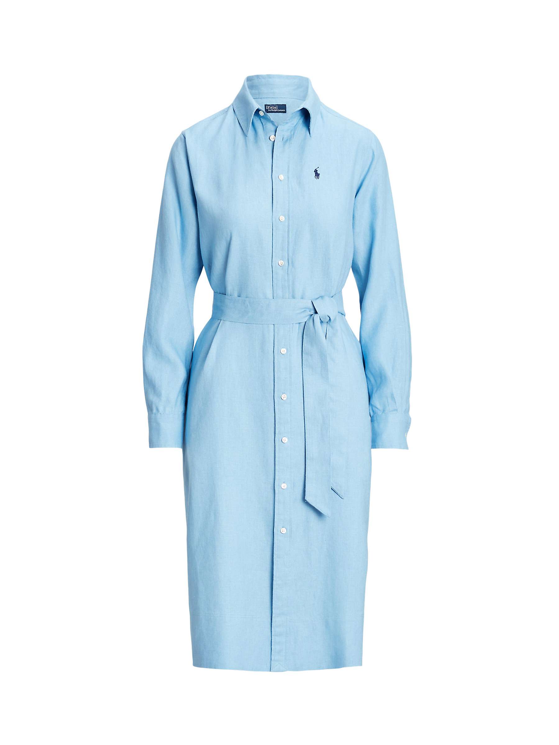 Buy Polo Ralph Lauren Linen Shirt Dress, Carolina Blue Online at johnlewis.com