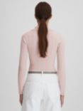 Reiss Clemmie Ribbed Half Zip Top, Nude