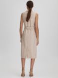 Reiss Andie Wool Blend Pinstripe Sleeveless Blazer Dress, Neutral