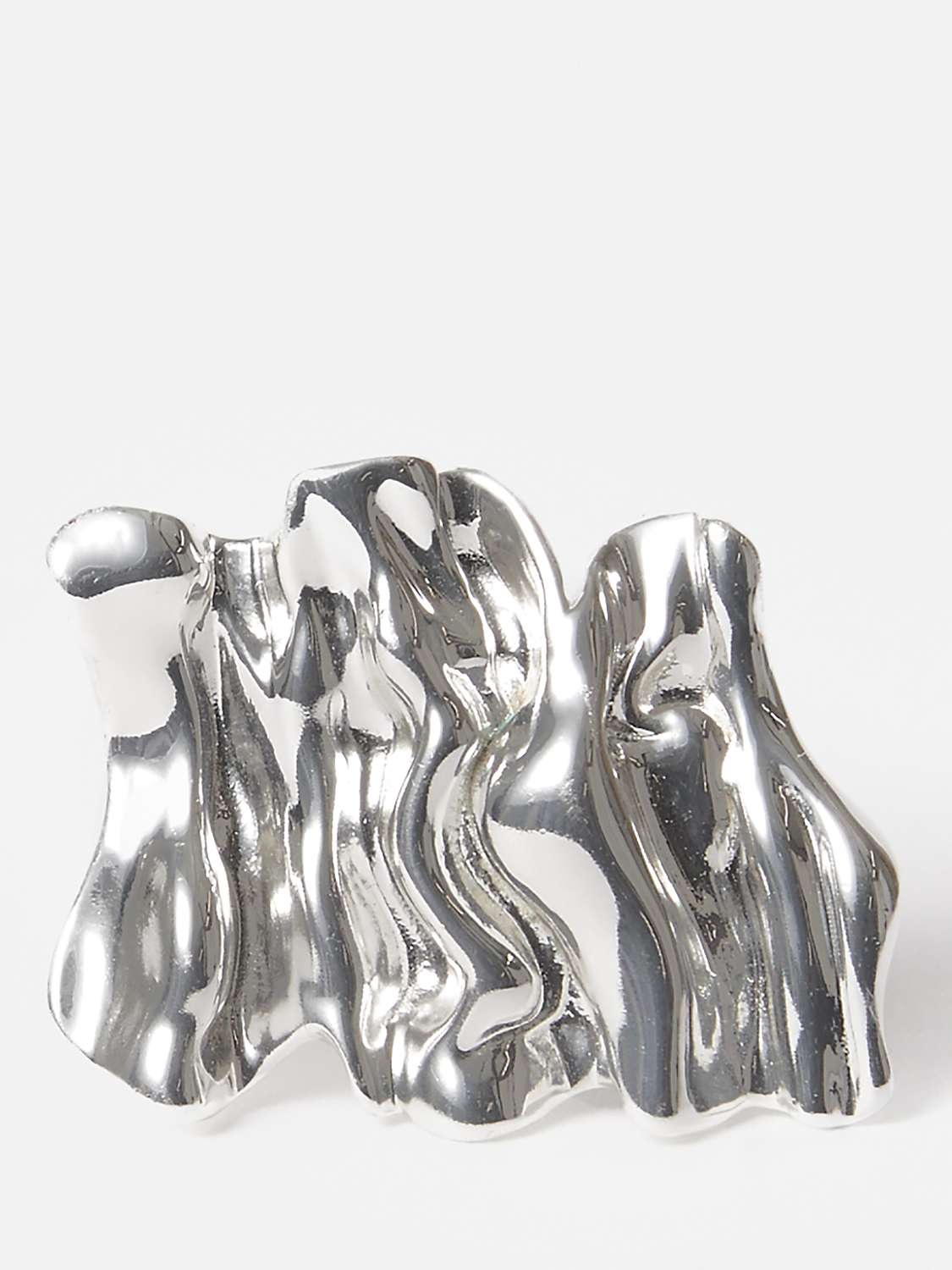 Buy Jigsaw Crumpled Texture Ring, Silver Online at johnlewis.com
