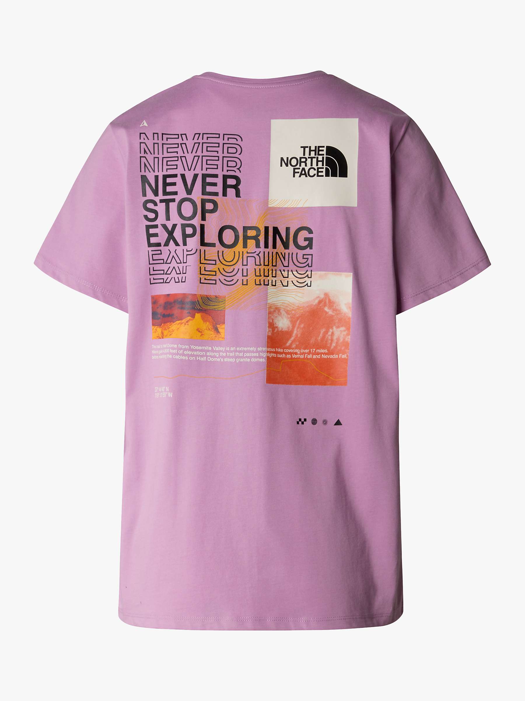 Buy The North Face Foundation Mountain Graphic T-Shirt, Mineral Purple Online at johnlewis.com