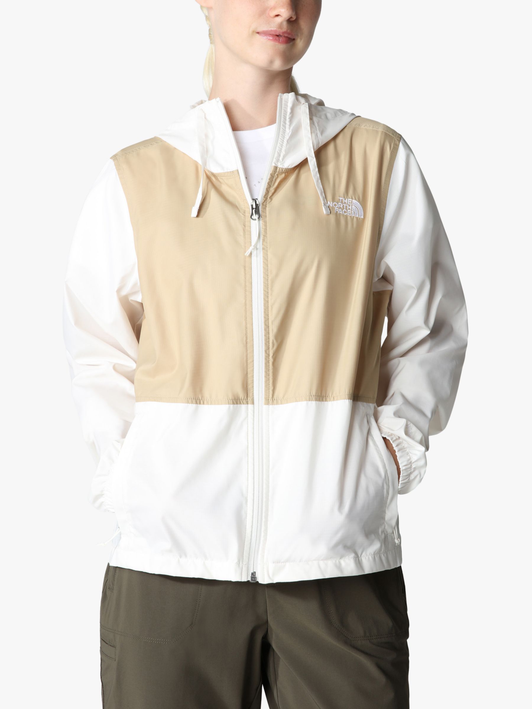 The North Face Women's Cyclone III Jacket, White/Stone, XL