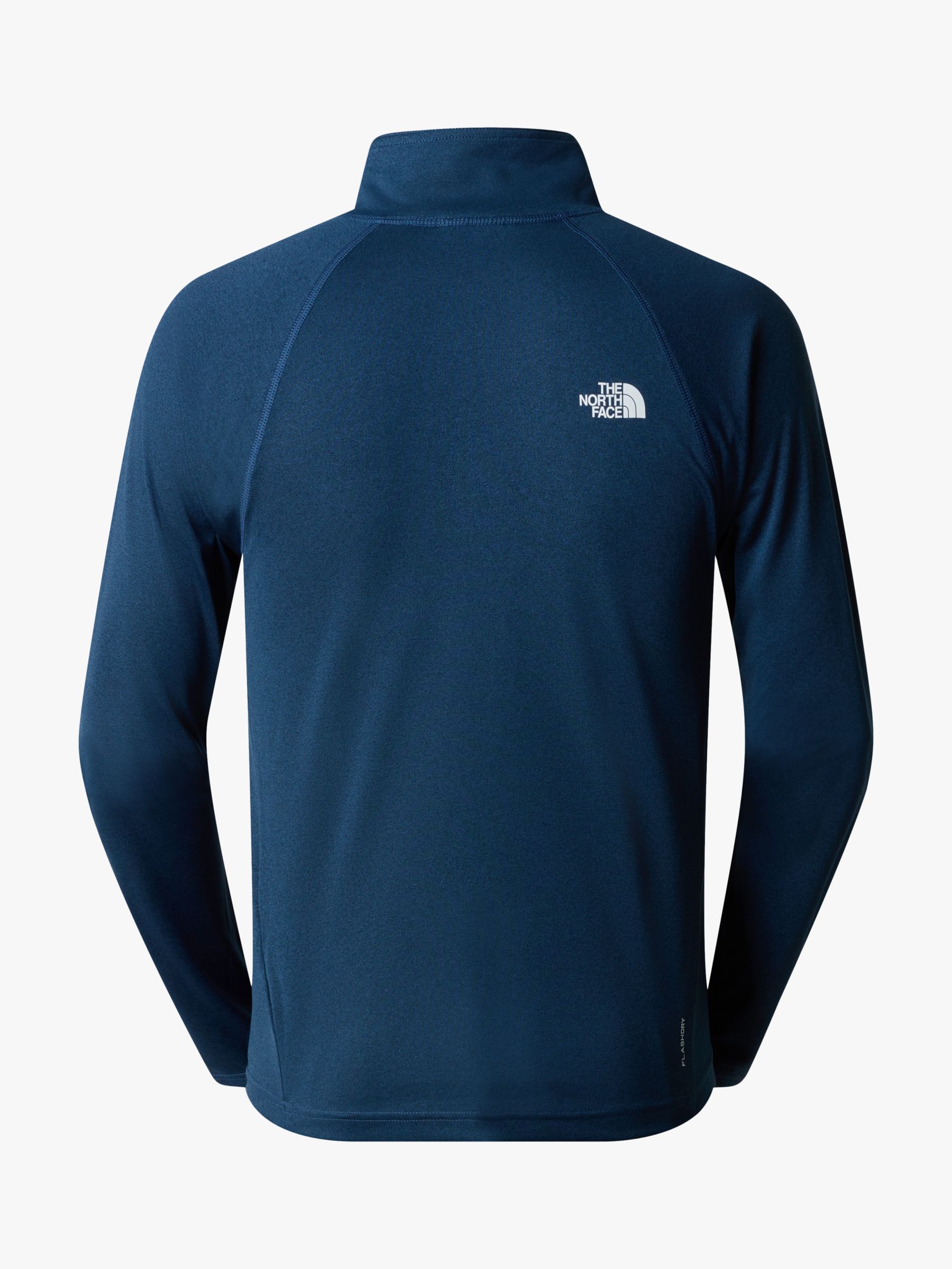 The North Face Flex II 1/4 Zip Long Sleeve T-Shirt, Blue, L