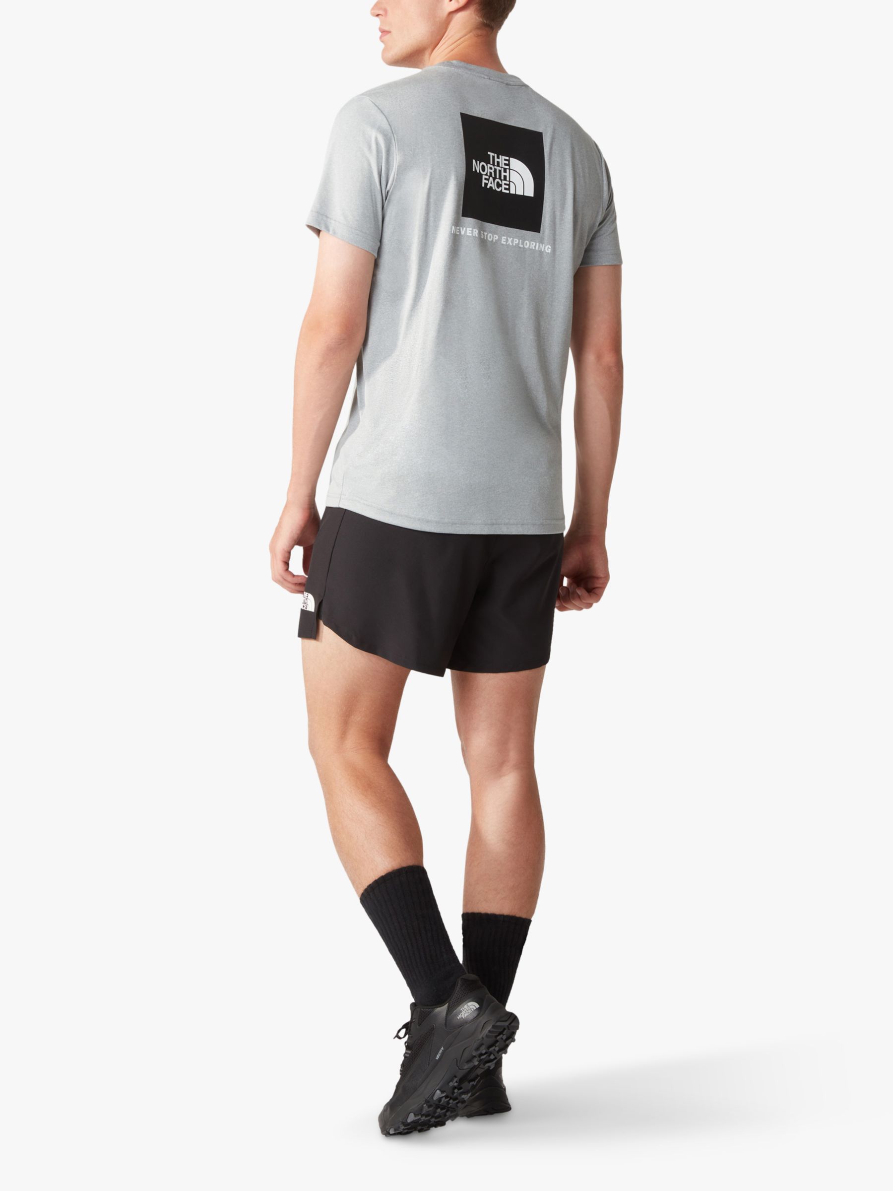 The North Face Reaxion Redbox T-Shirt, Grey Heather, S