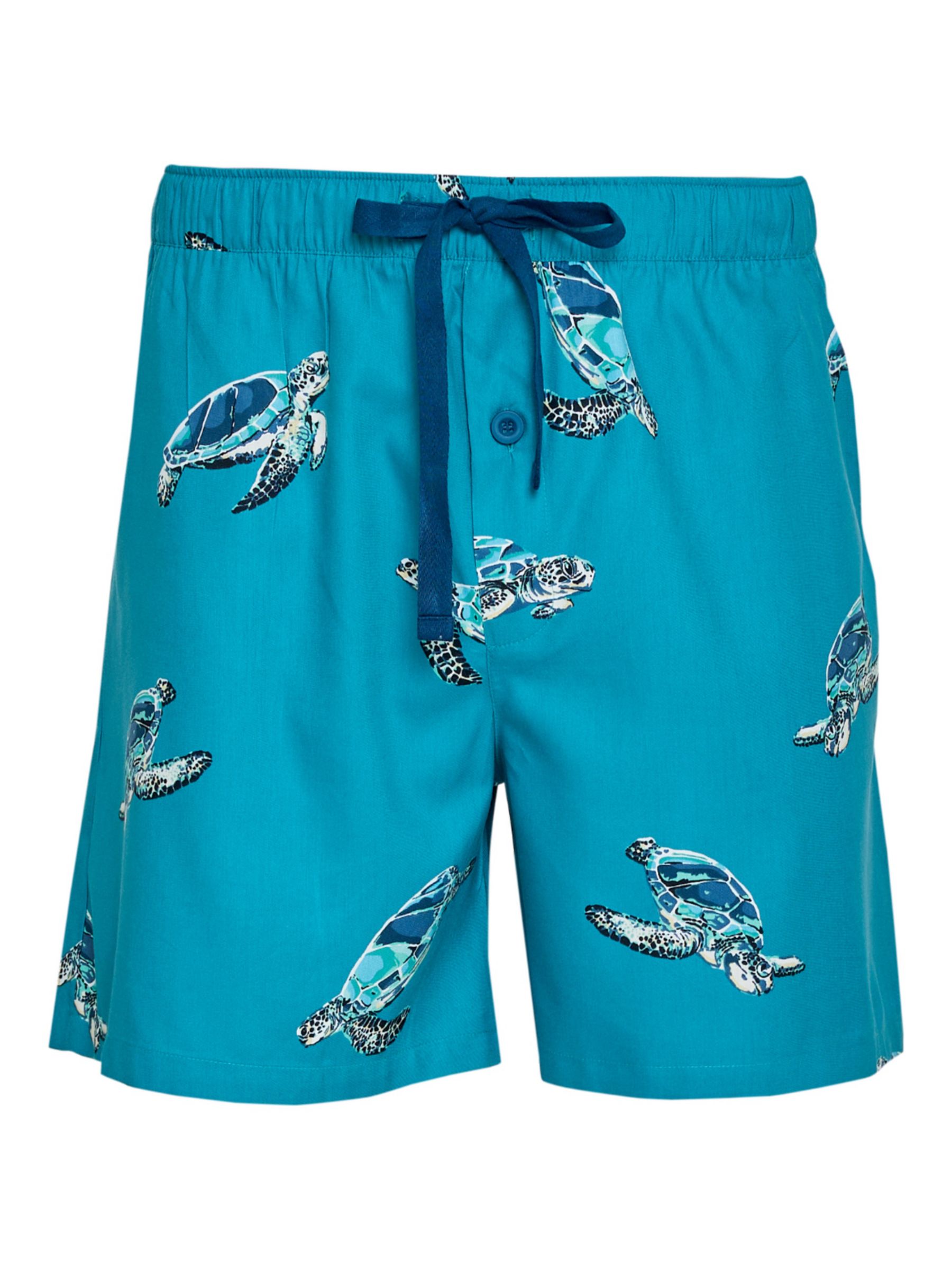 Buy Cyberjammies Turtle Print Pyjama Shorts, Cove Green Online at johnlewis.com