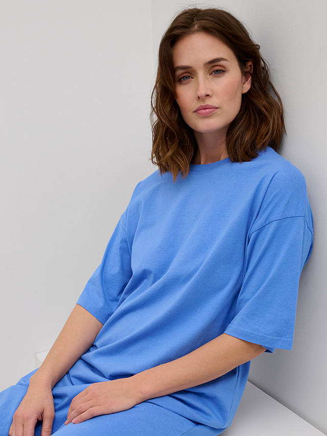 KAFFE Edna Casual Fit T-Shirt Midi Dress, Ultramarine