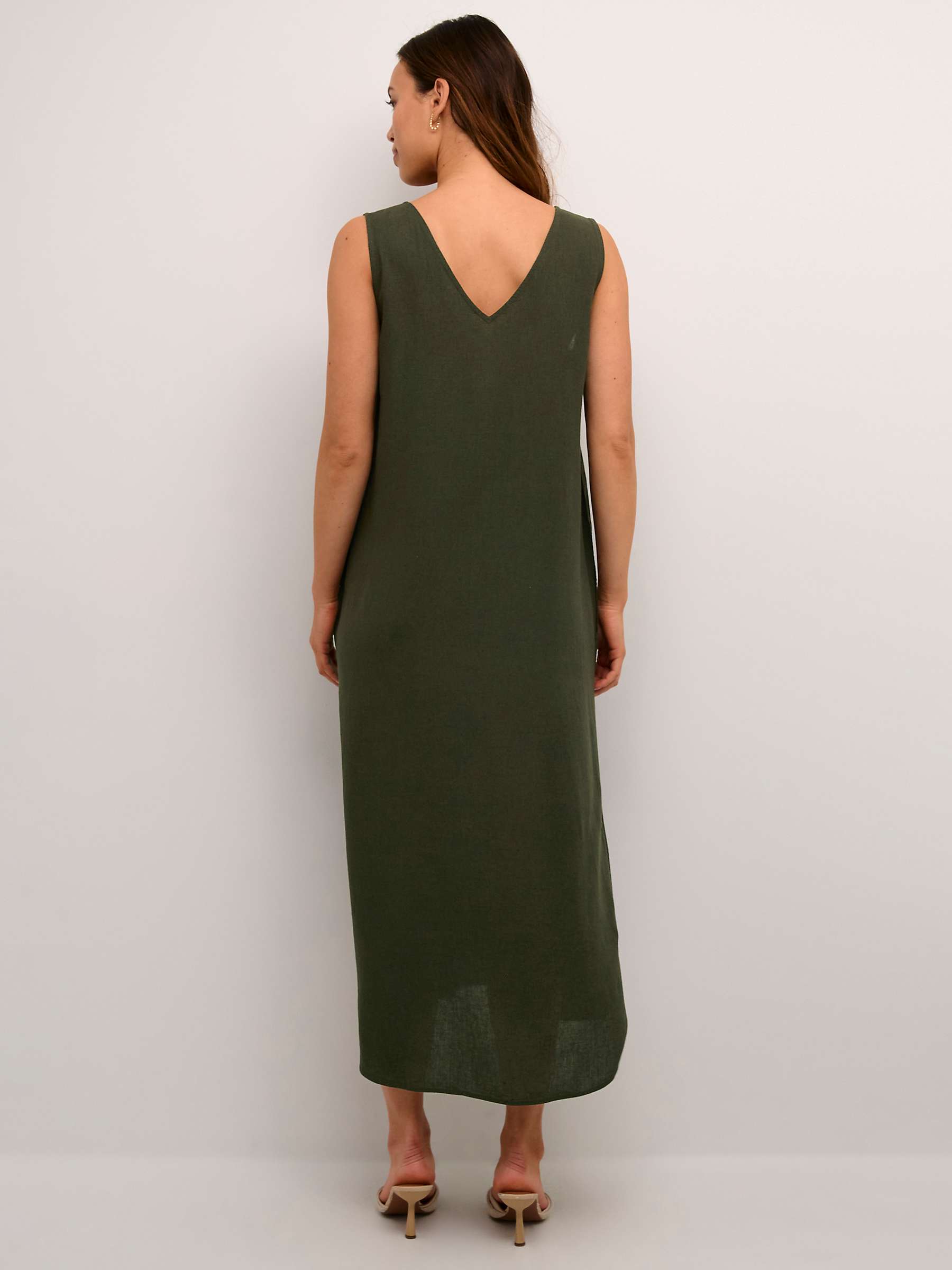 Buy KAFFE Milia Linen Blend Sleeveless Midi Dress Online at johnlewis.com