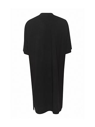 KAFFE Edna Cotton T-Shirt Dress, Black Deep