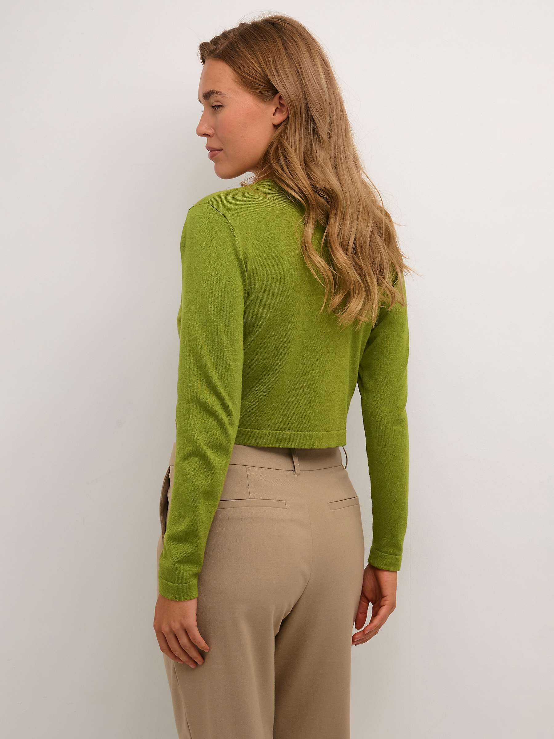 Buy KAFFE Astrid Long Sleeve Slim Fit Bolero, Calla Green Online at johnlewis.com