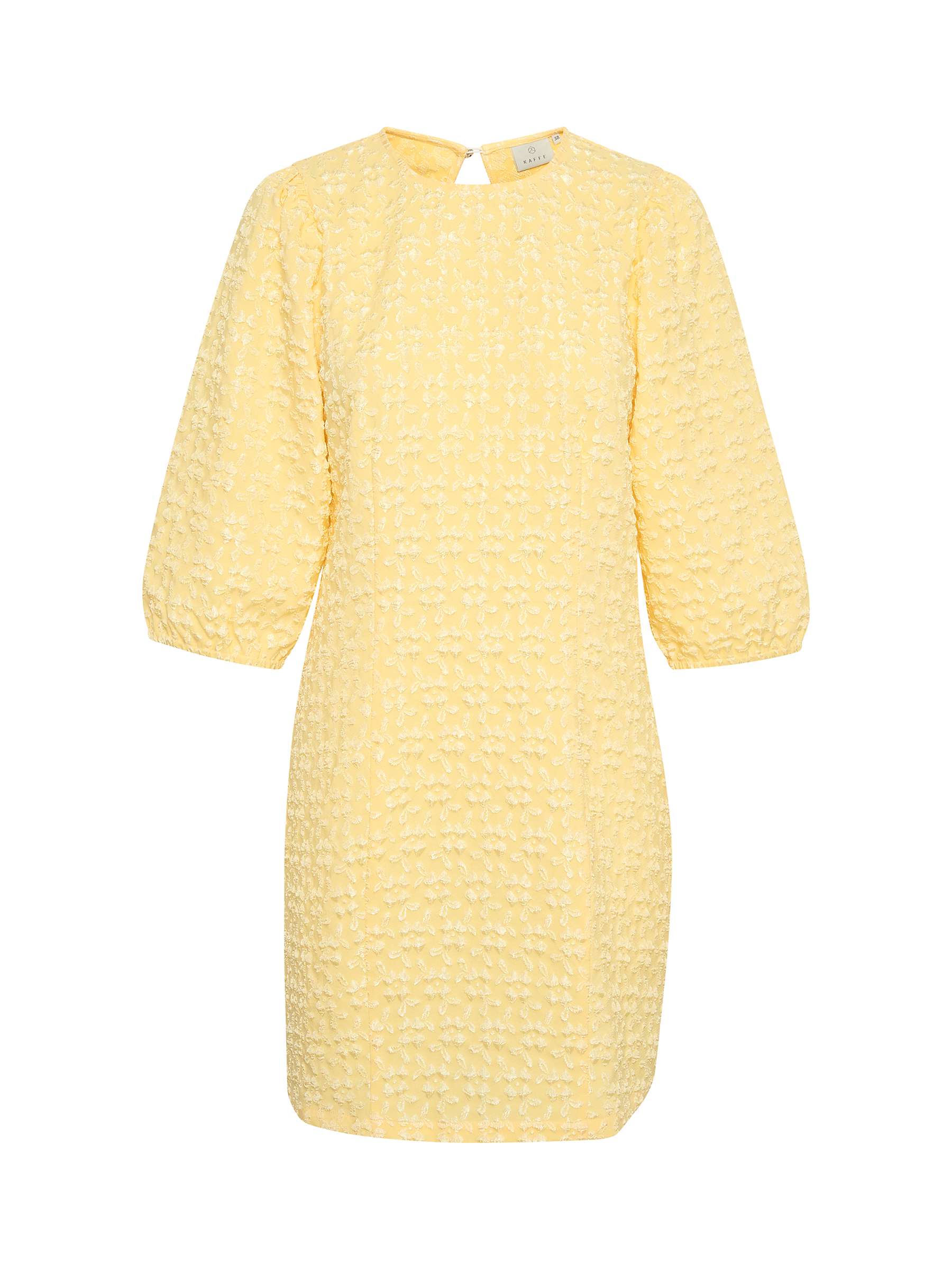 Buy KAFFE Ulrikke 3/4 Sleeve Mini Dress, Flower Jacquard Online at johnlewis.com