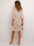 KAFFE Hera V-Neck Knee Length Dress, Zebra Print