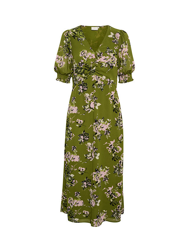 KAFFE Vita V-Neck Half Sleeve Maxi Dress, Flower Print