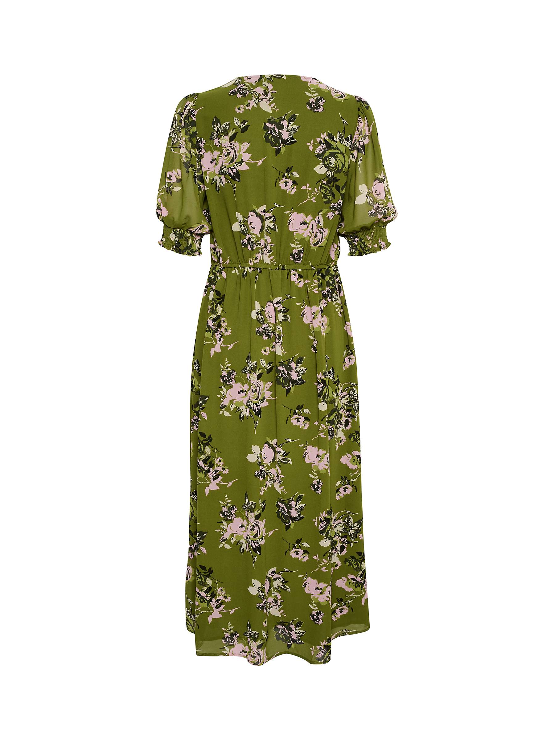 Buy KAFFE Vita V-Neck Half Sleeve Maxi Dress, Flower Print Online at johnlewis.com