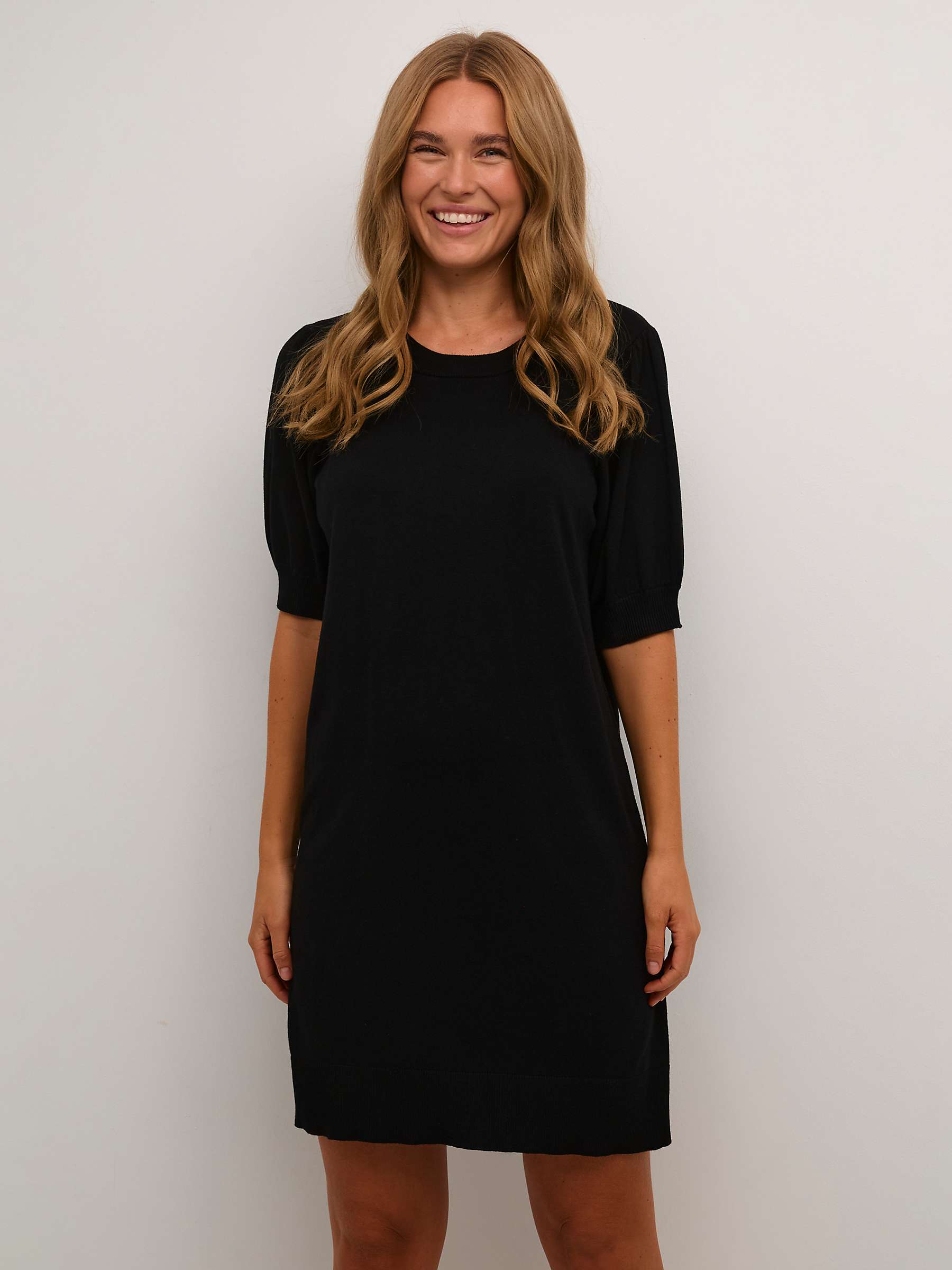 Buy KAFFE Lizza Knit Mini Dress, Black Online at johnlewis.com