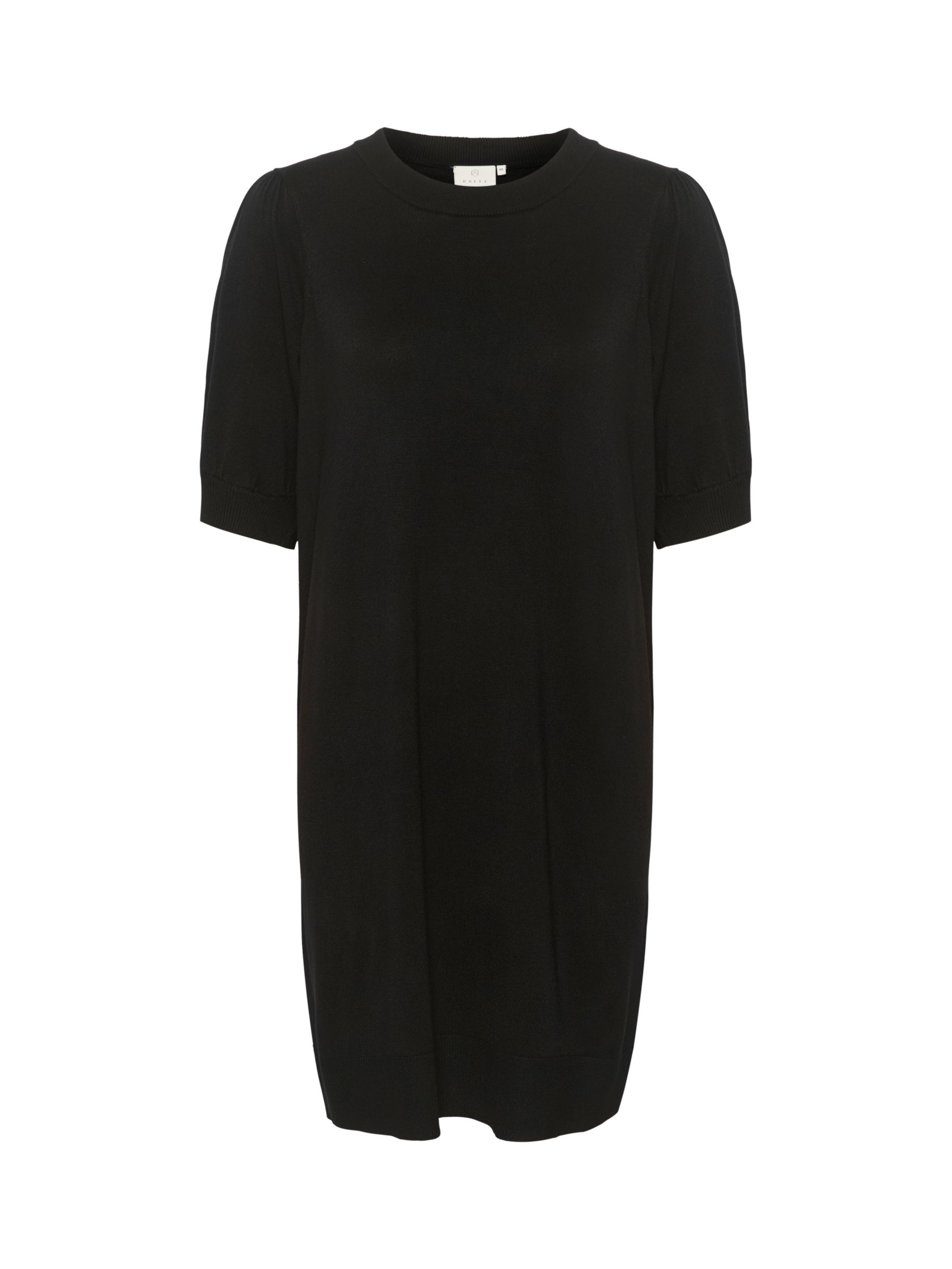 KAFFE Lizza Knit Mini Dress, Black at John Lewis & Partners