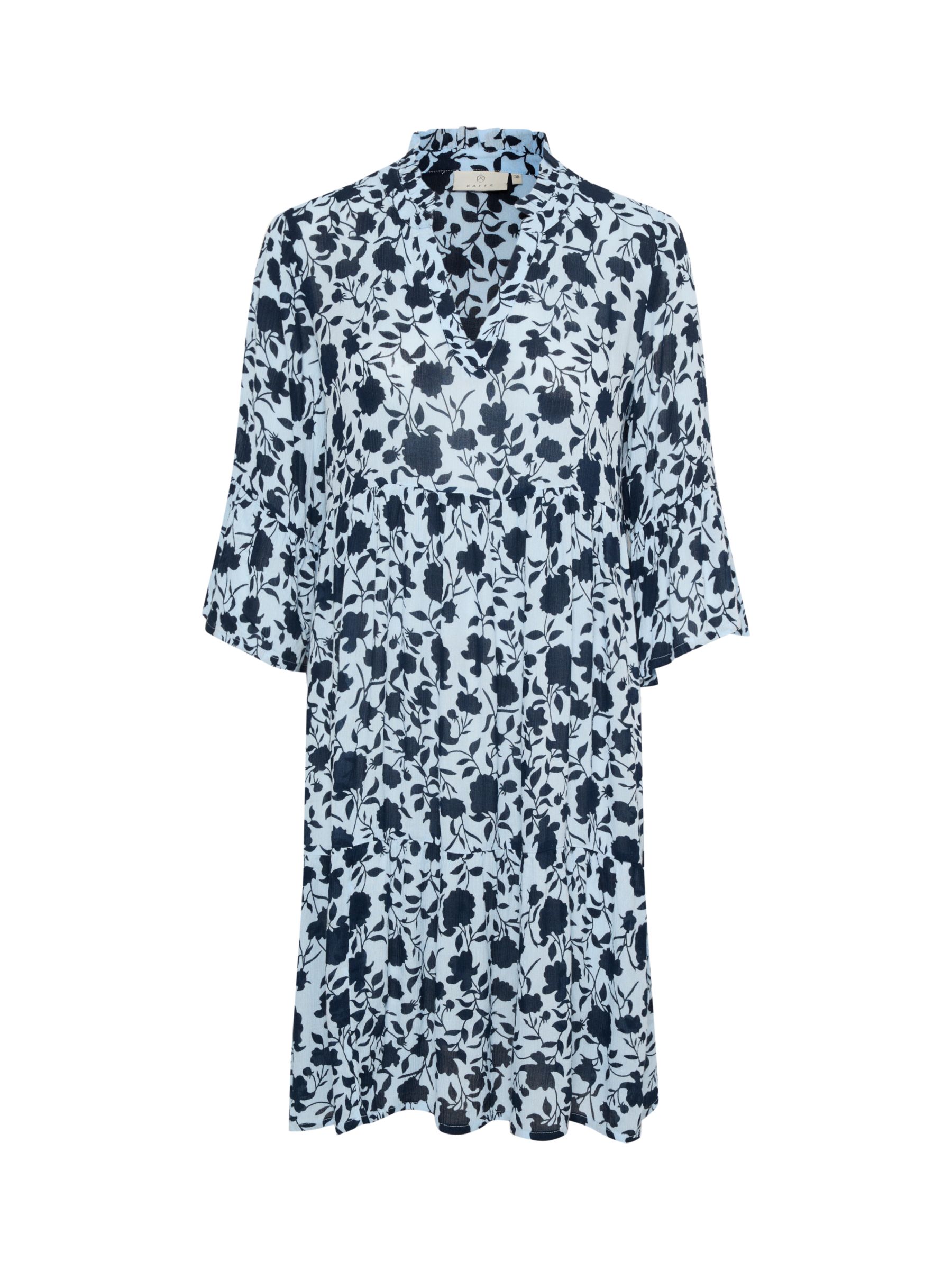 Buy KAFFE Isolde Casual Fit 3/4 Sleeve Dress, Blue Online at johnlewis.com