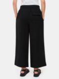 Whistles Petite Wide Leg Linen Trousers, Black