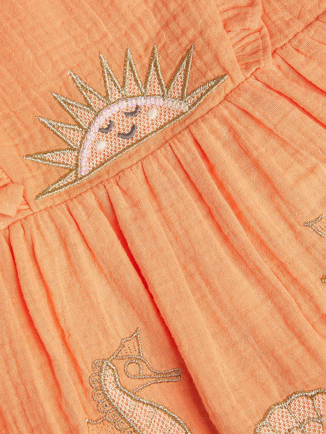 Buy Monsoon Baby Sealife Embroidered Frill Top & Shorts Set, Coral Online at johnlewis.com