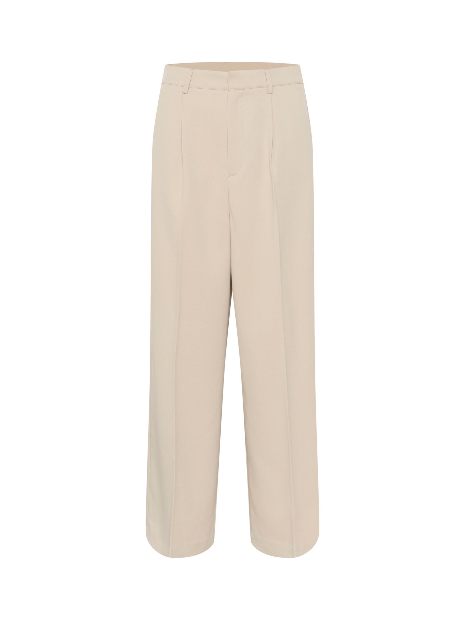 Buy KAFFE Elona High-Waisted Wide Leg Trousers, Feather Gray Online at johnlewis.com