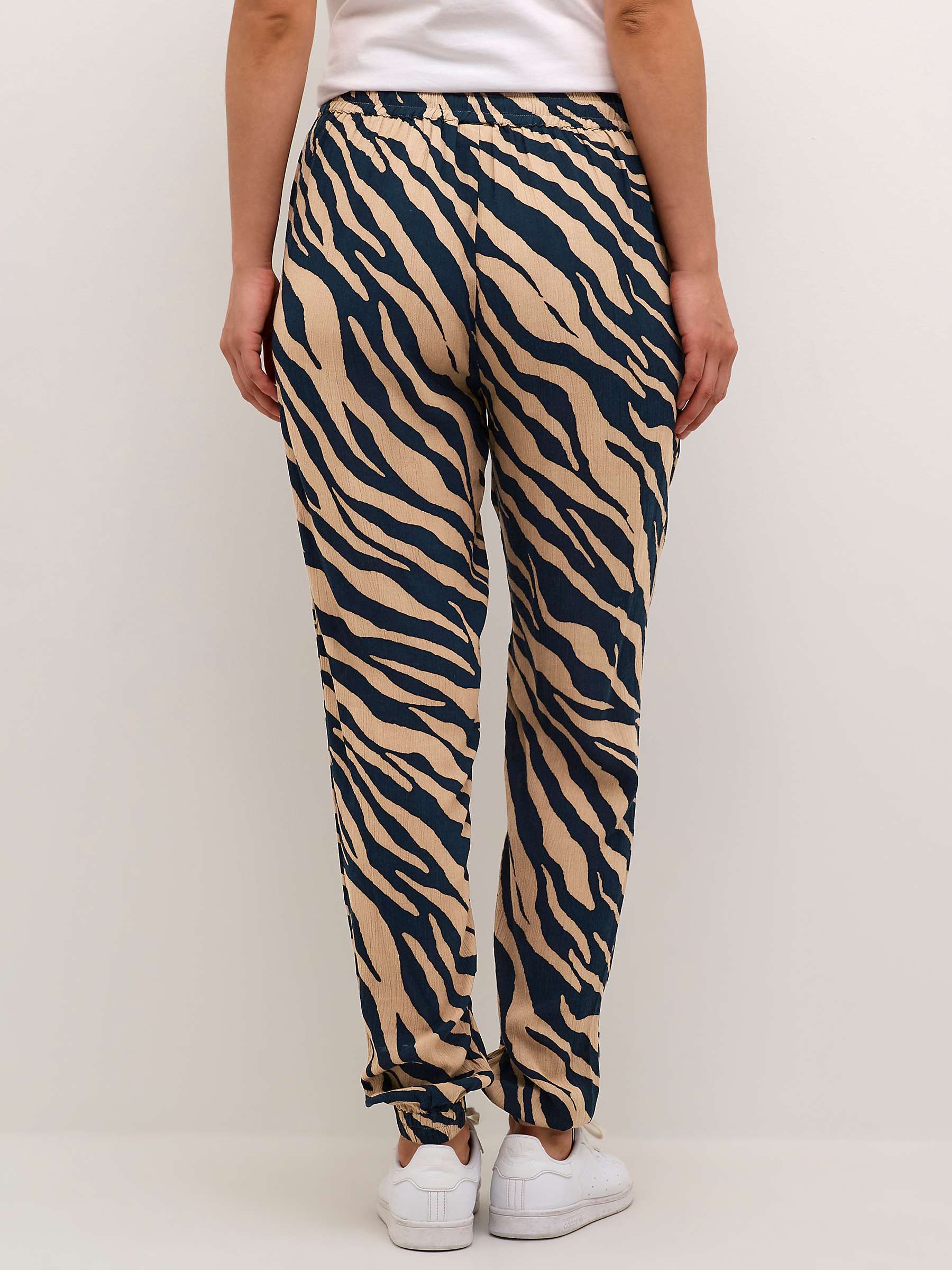 Buy KAFFE Marita Drawstring Waist Trousers, Midnight/Amphora Online at johnlewis.com