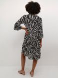 KAFFE Hera Ecovero V-Neck Knee Length Dress, Antique Zebra