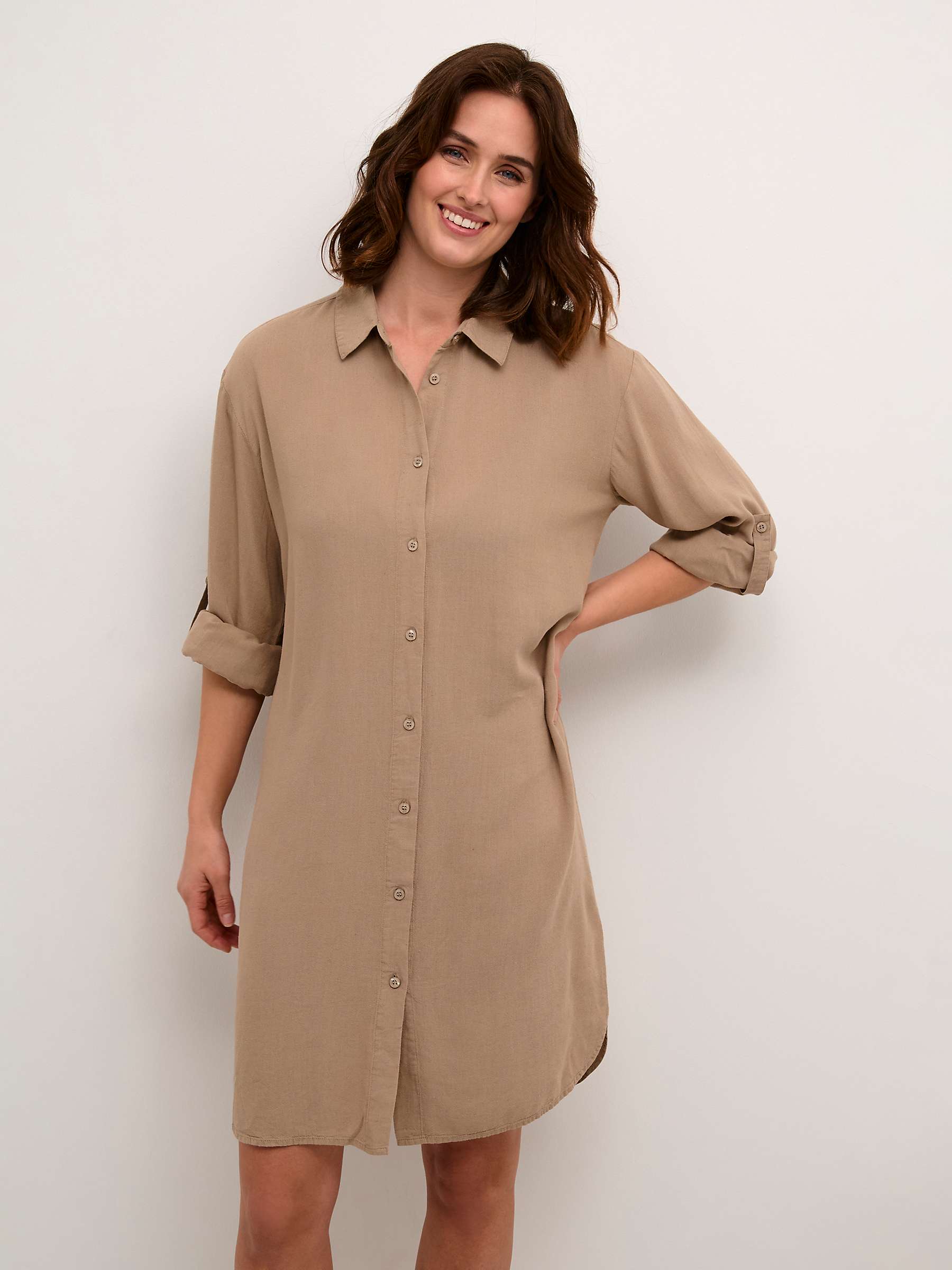 Buy KAFFE Milia Linen Blend Shirt Dress Online at johnlewis.com