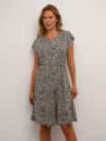 KAFFE Bella Short Sleeve Jersey Dress, Graphic Dot